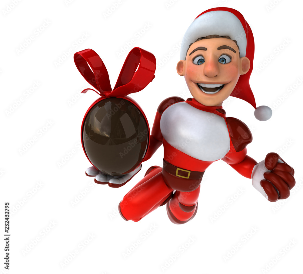 Fun Super Santa Claus - 3D Illustration Fun Super Santa Claus - 3D Illustration