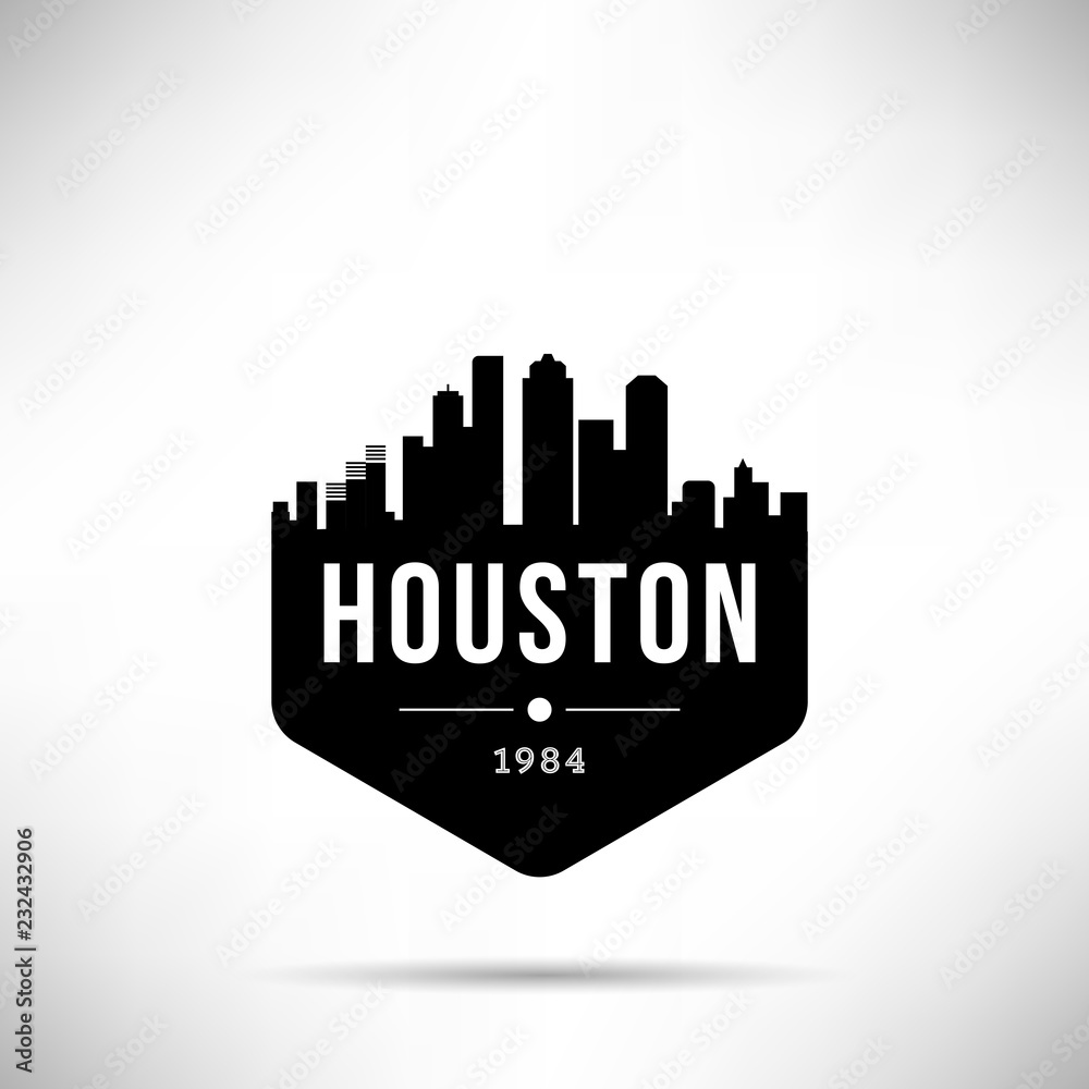 Houston City Modern Skyline Vector Template