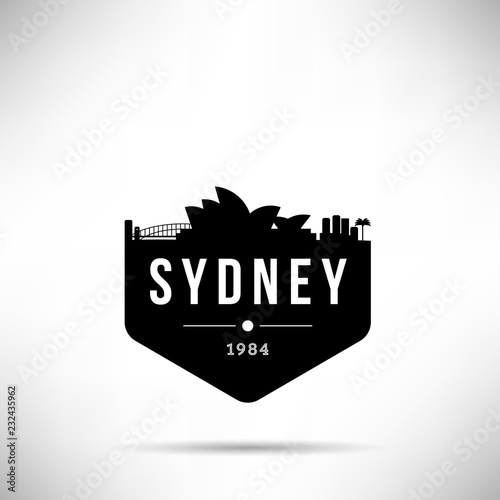 Sydney City Modern Skyline Vector Template