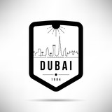 Dubai City Modern Skyline Vector Template