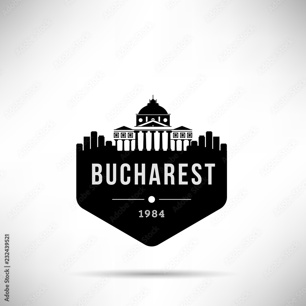 Bucharest Modern Skyline Vector Template