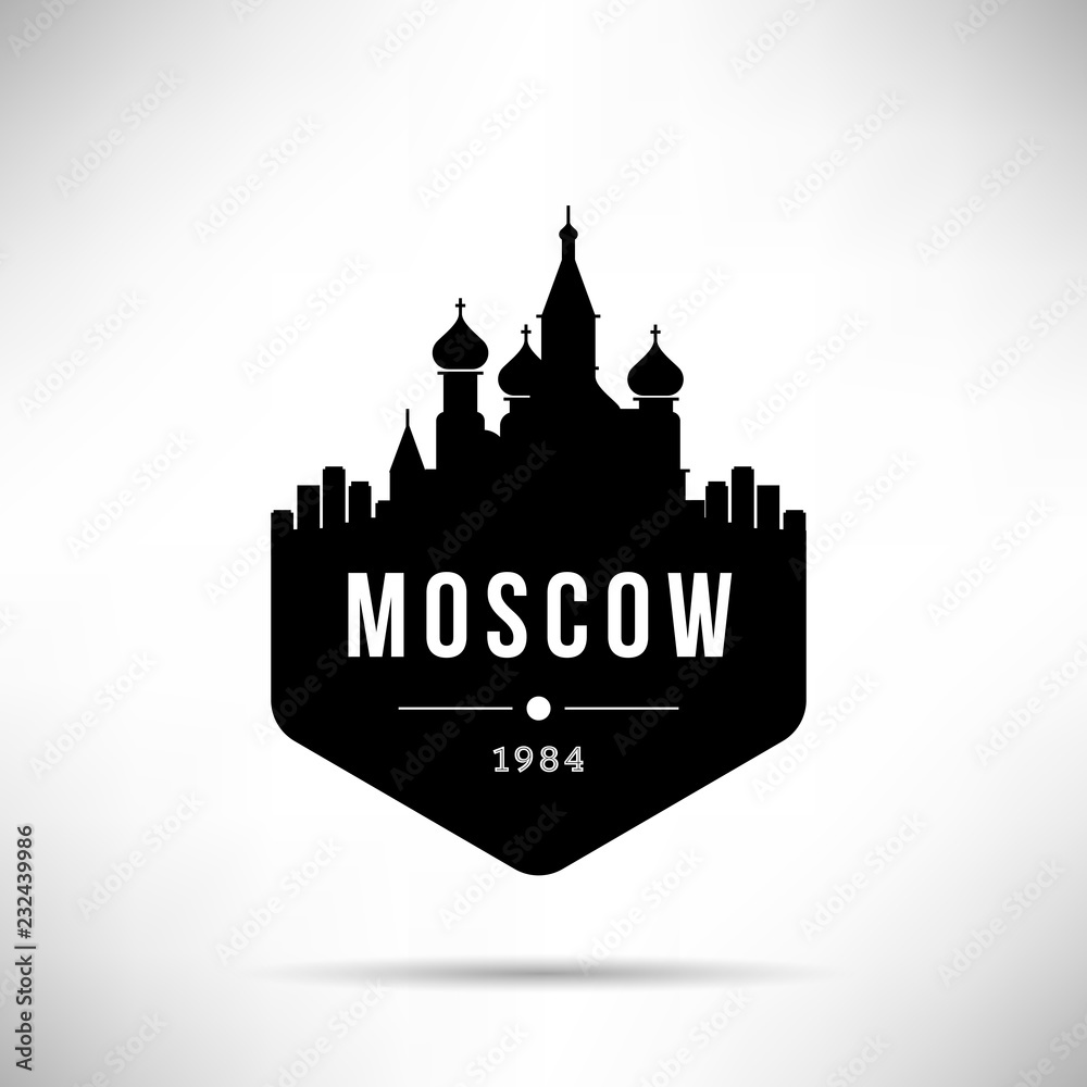 Moscow Modern Skyline Vector Template