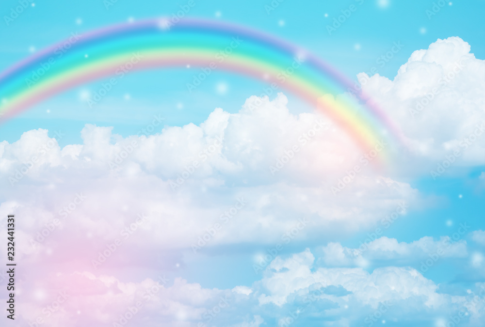 rainbow in cloudy sky rainbow in cloudy sky