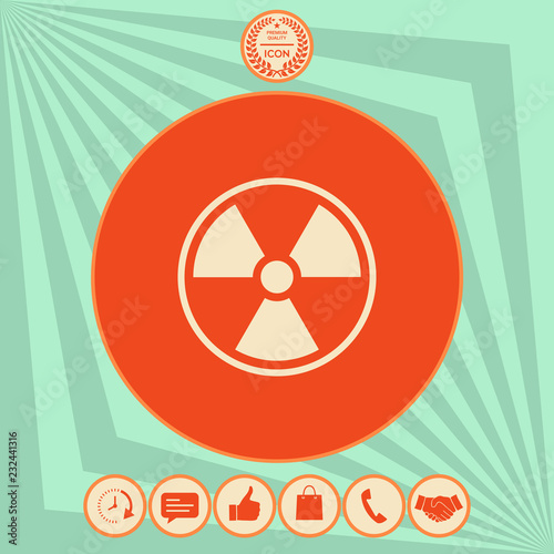 Ionizing radiation icon