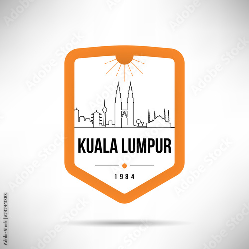 Photography Kuala Lumpur Modern Skyline Vector Template