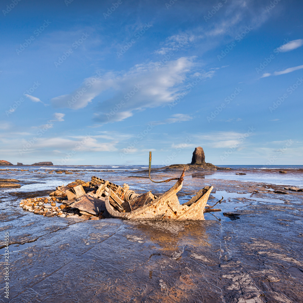 Wreck of the 'Admiral van Tromp' and Black Nab, Saltwick Bay, North Yorkshire Wreck of the 'Admiral van Tromp' and Black Nab, Saltwick Bay, North Yorkshire