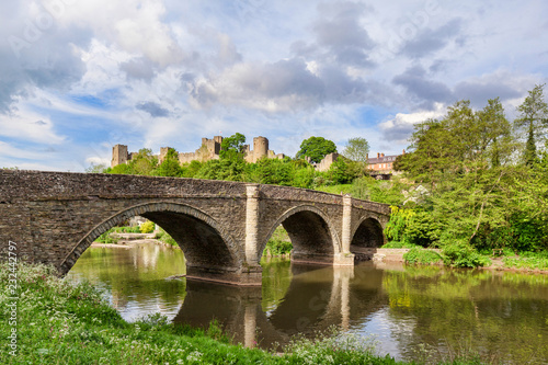 Ludlow Castle and the River Teme, Shropshire photo