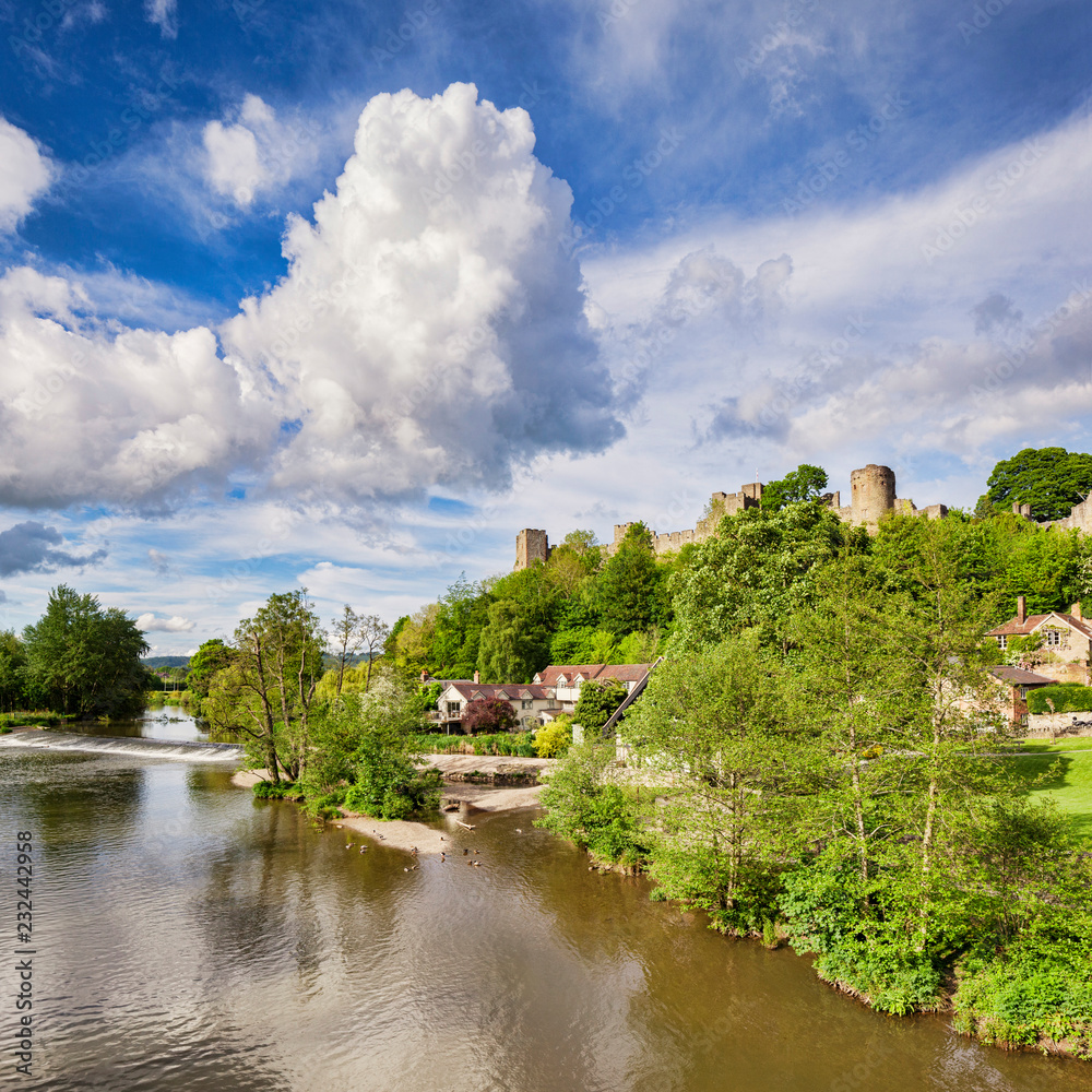 Ludlow Castle and the River Teme, Shropshire
