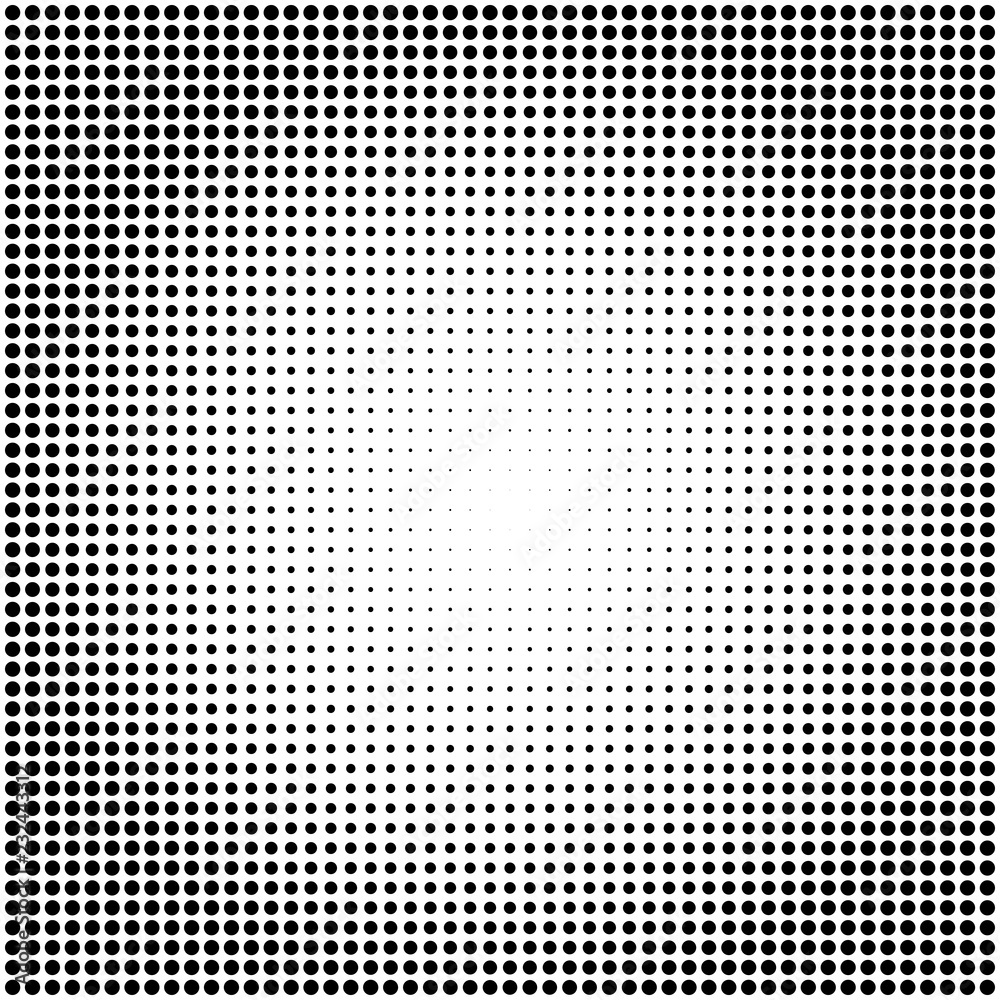Abstract vector black and white dotted halftone background. Dot radial pattern Abstract vector black and white dotted halftone background. Dot radial pattern
