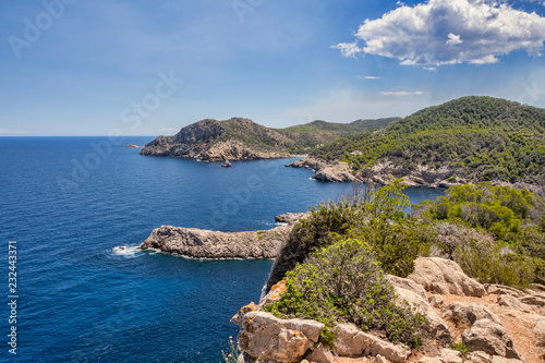 Rocky coastline near Puerto de San Miguel, Ibiza