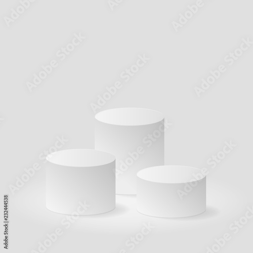 Winner pedestal on gray background vector background
