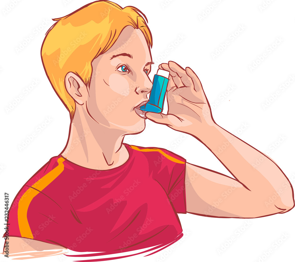 Vector illustration of a medical anatomy of asthma Vector illustration of a medical anatomy of asthma