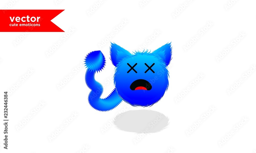 vector cute blue emoticon10 vector cute blue emoticon10