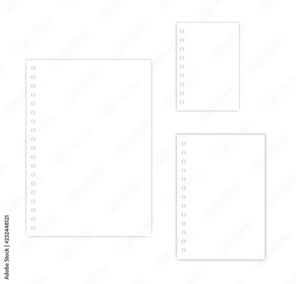 A4, A5, A6 hole punched white filler paper sheets for ring binder A4, A5, A6 hole punched white filler paper sheets for ring binder