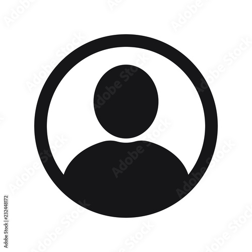 User icon in flat style, Person icon, User icon for web site, User icon vector illustration