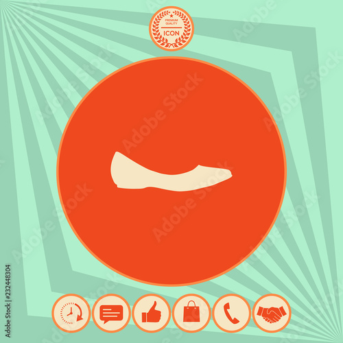 Ballerina flats - women shoe, the silhouette