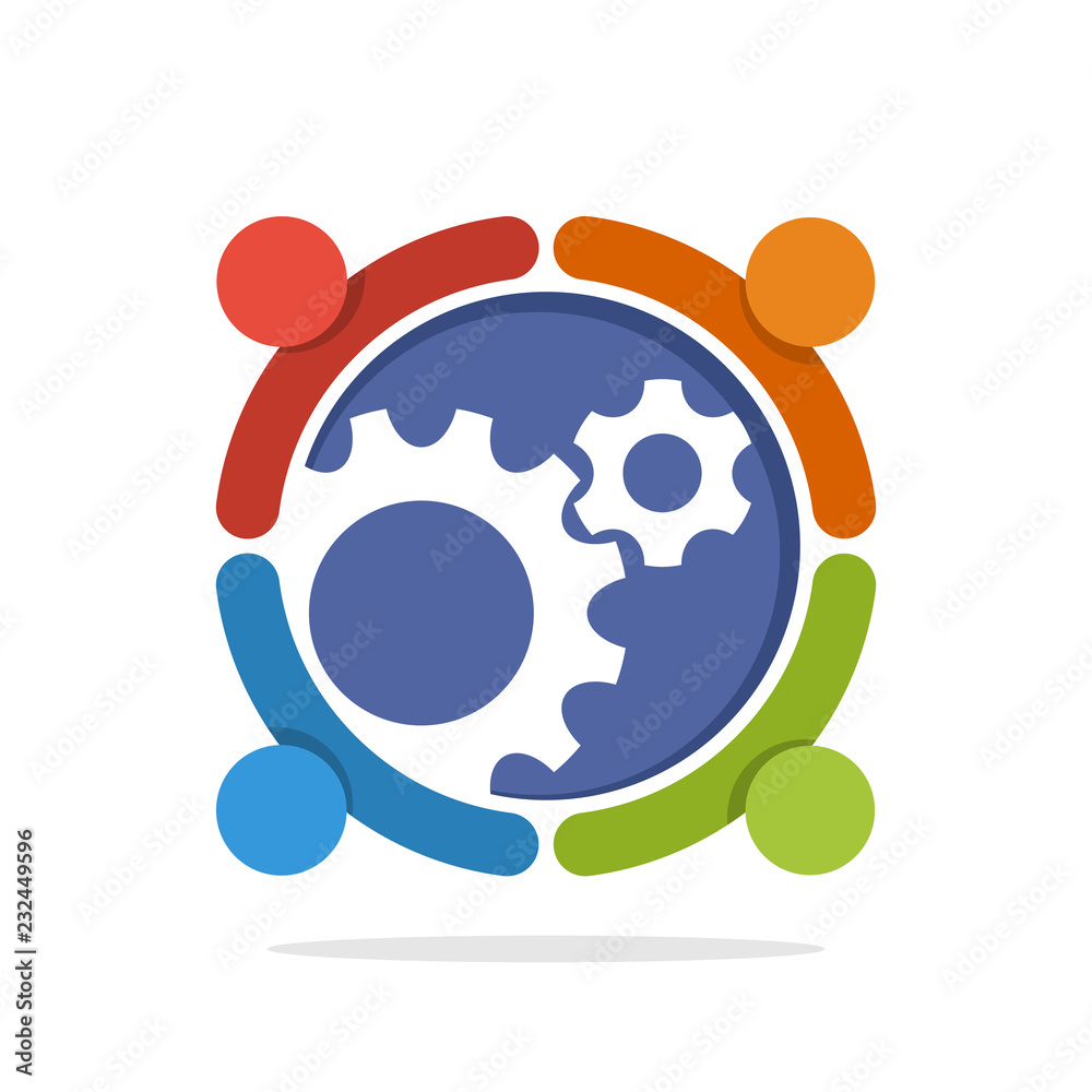 vector illustration icon with the concept of teamwork vector illustration icon with the concept of teamwork