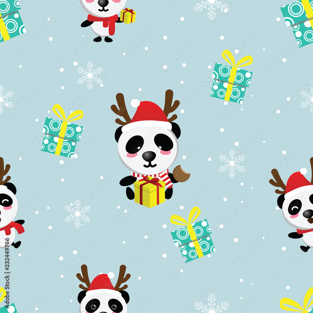 Naklejka premium Christmas seamless pattern,winter,happy new year