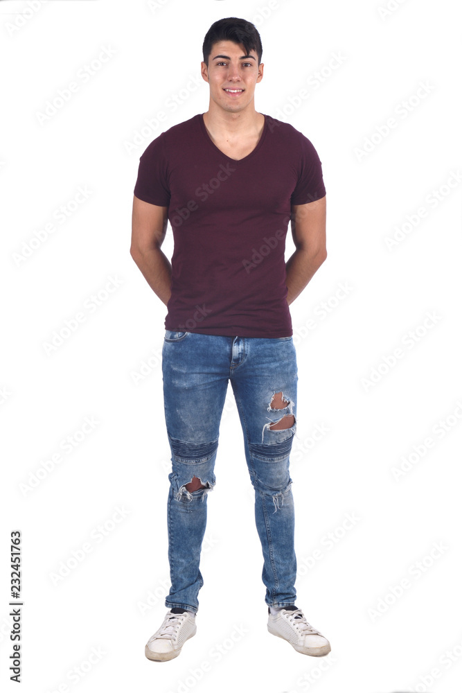 full portrait of young man isolated on white full portrait of young man isolated on white
