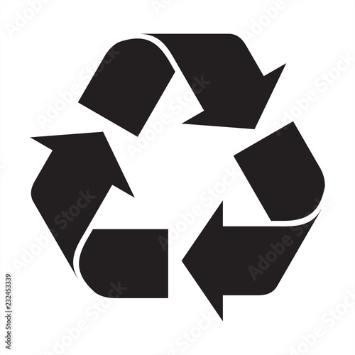Recycle icon vector
