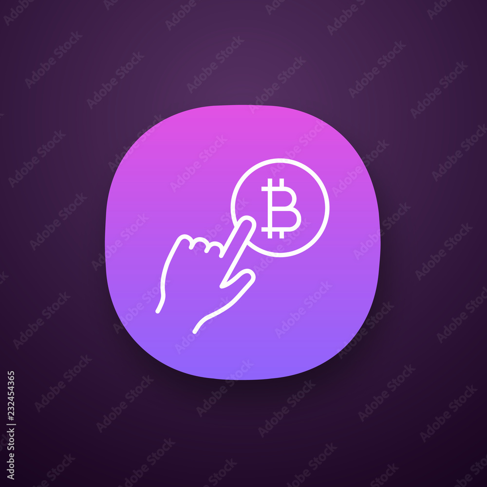 Bitcoin payment button app icon Bitcoin payment button app icon