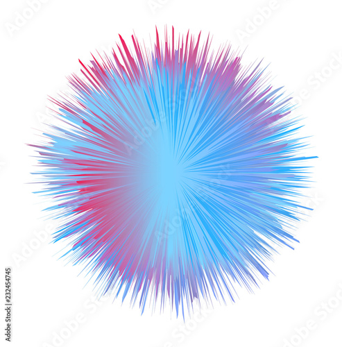 ball with the effect of fur. shaggy ball. Colorful cartoon fluffy pompon. Fur ball.