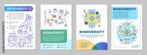 Biodiversity brochure template layout