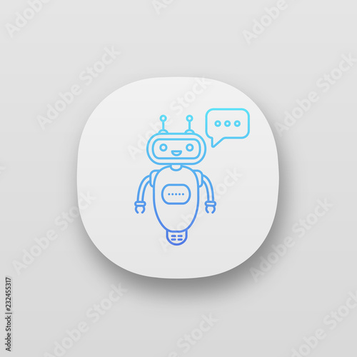 Chatbot typing answer app icon