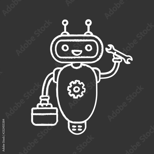 Repair chatbot chalk icon