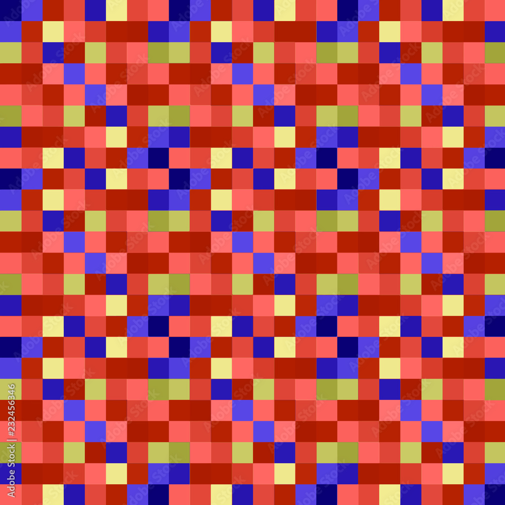 Seamless pattern background from a variety of multicolored squares.