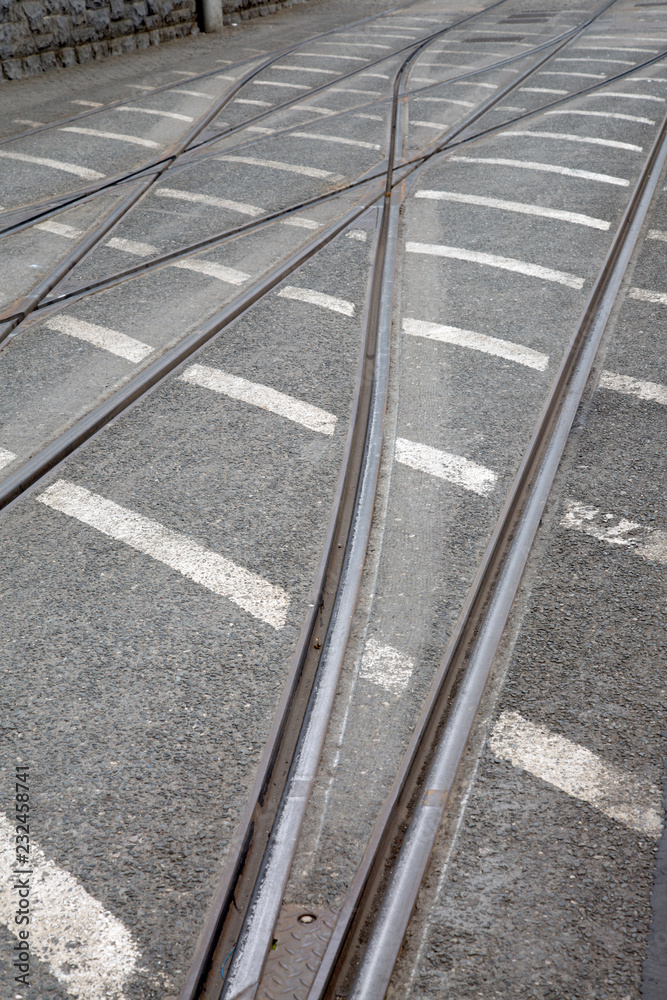 Fototapeta premium Tram Track in Dublin
