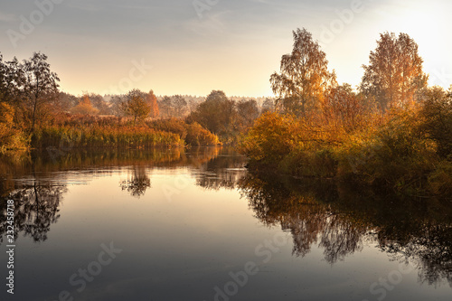 River autumn landscape