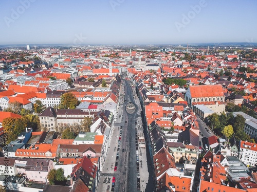 Obraz na płótnie Augsburg from the air w salonie