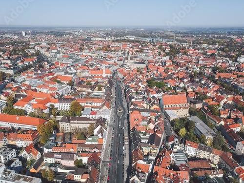 Obraz na płótnie Augsburg from the air w salonie
