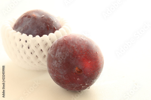 Japanese fruit, plum for healthy food iamge photo