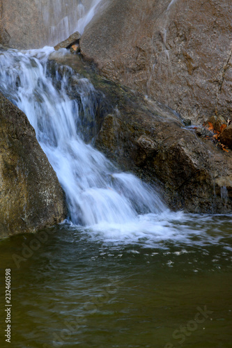 waterfall in a geological park