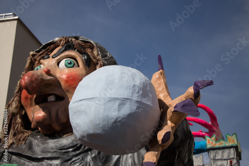 Billede på lærred Allegorical wagon at Carnival in Italy
