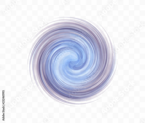 Abstract swirl design element. Spiral, rotation and swirling movement. Vector illustration with dynamic effect.