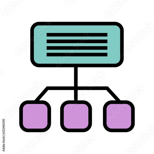 Sitemap Web Line Filled Icon