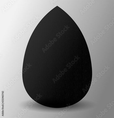 Make Up Sponge for Cosmetic Blending. Premium Beauty Sponge Makeup Blender for Powder, Concealer and Foundation Applicator. Vector illustration mockup.