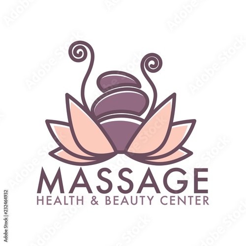 Thai massage health and beauty salon center poster vector.