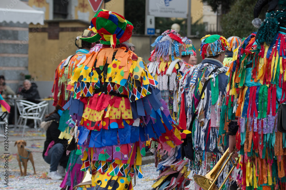 Carnival costumes in Ivrea italy