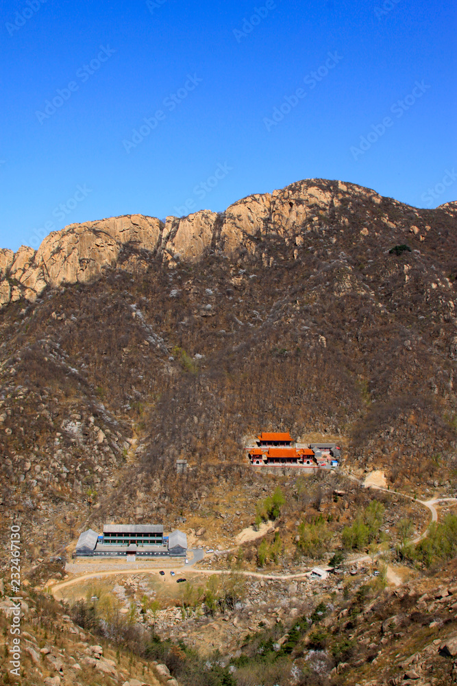 Temple landscape architecture in Panshan Mountain scenic spot, ji county, tianjin, China.