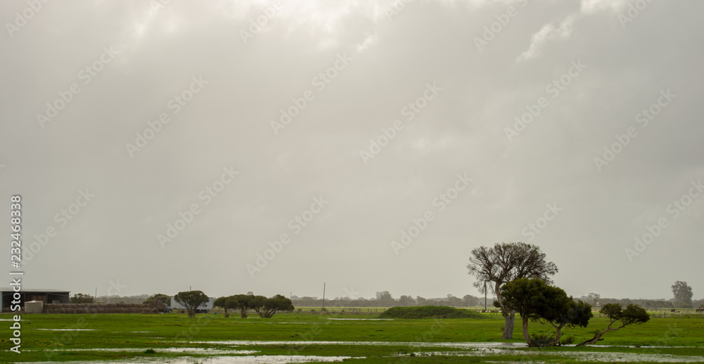 Landscape of Perth surroundings outback green nature cloudy day Landscape of Perth surroundings outback green nature cloudy day