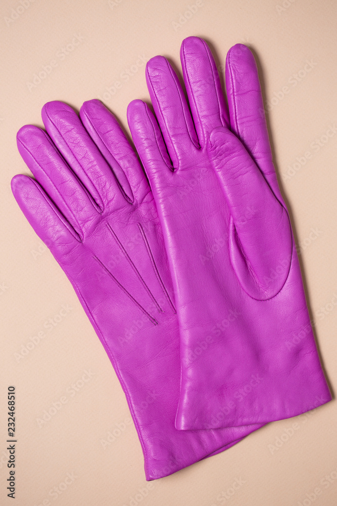 bright pink gloves made of genuine leather for women bright pink gloves made of genuine leather for women