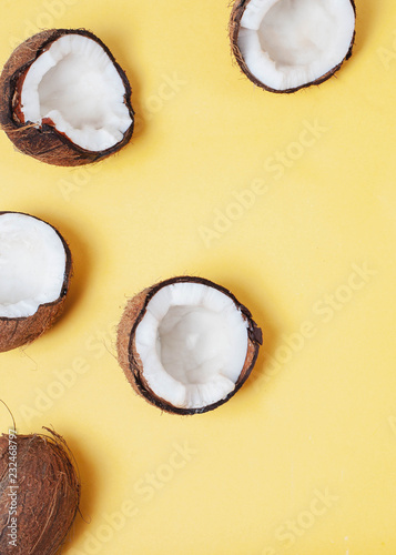 Tropical summer coconut background