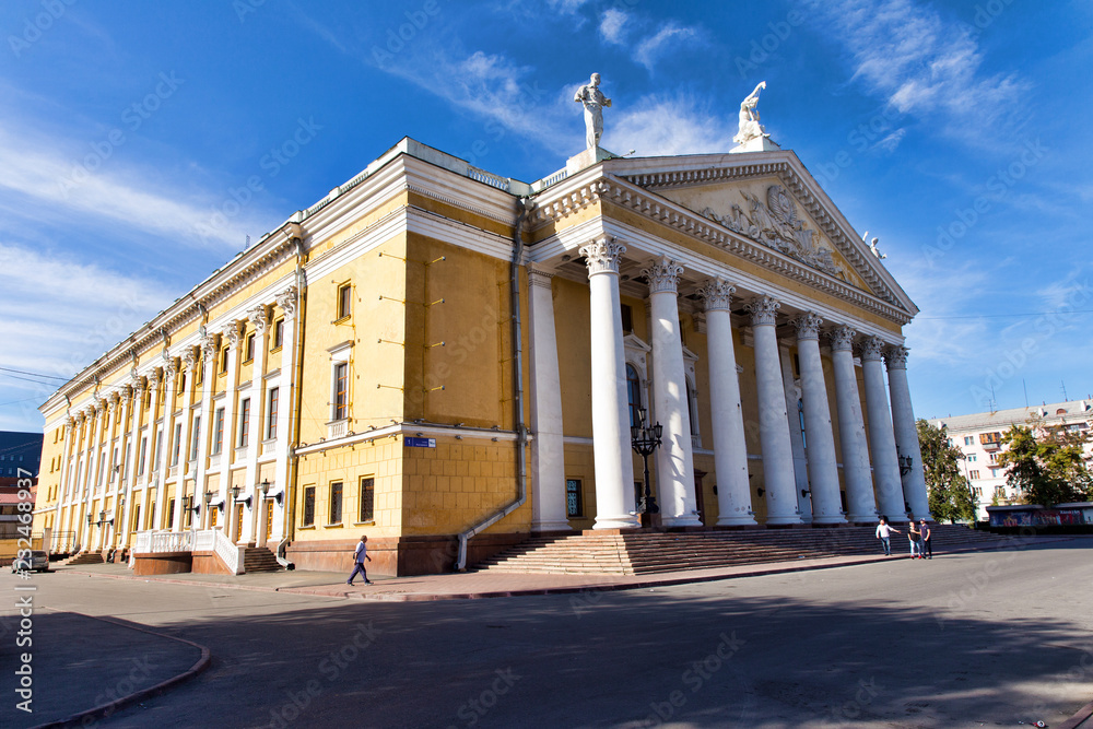 Chelyabinsk, Russia - August 07, 2018: State Academic Opera and Ballet Theater. Chelyabinsk city. Russia
