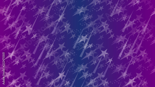 An abstract pattern of flying stars, triangular elements and circles. A festive element of the design of wallpaper, tiles, packaging, textiles, covers.