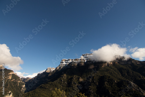 landscape of mountains and blue sky