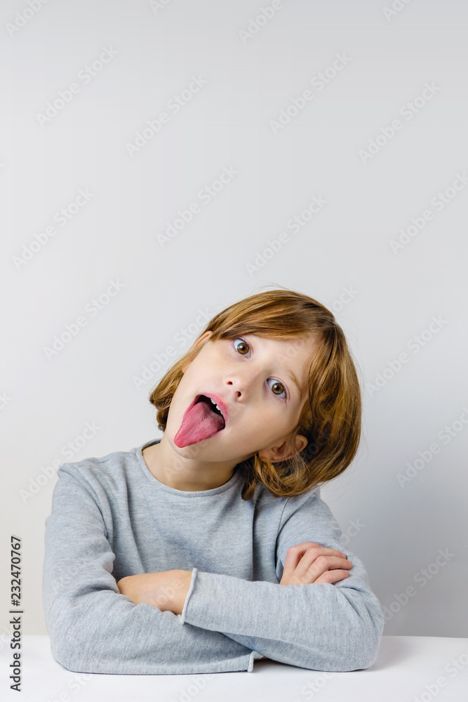 Grimacing girl Grimacing girl